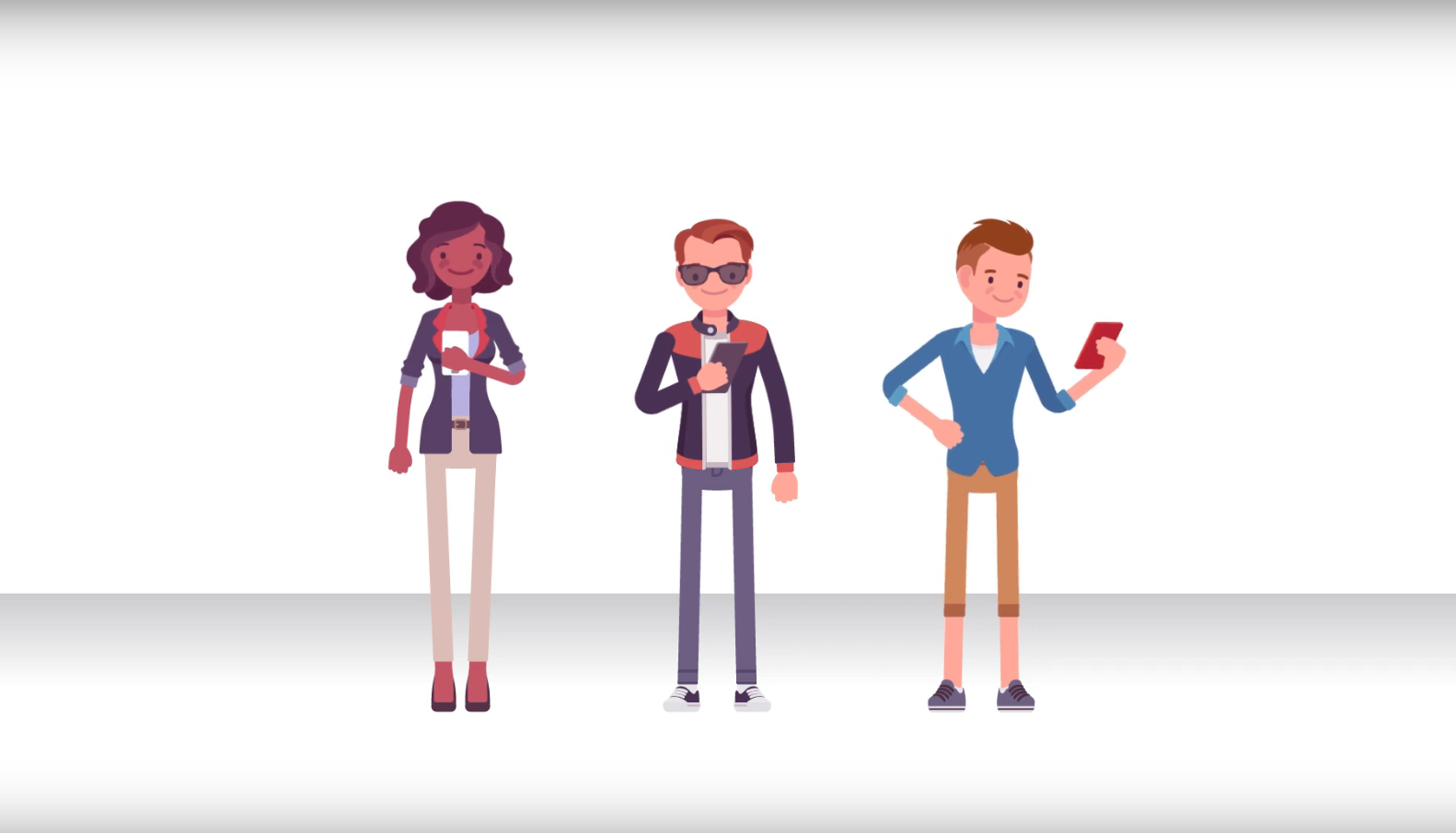 general header blog showing VNCtalk video with 3 employees in front of mobile