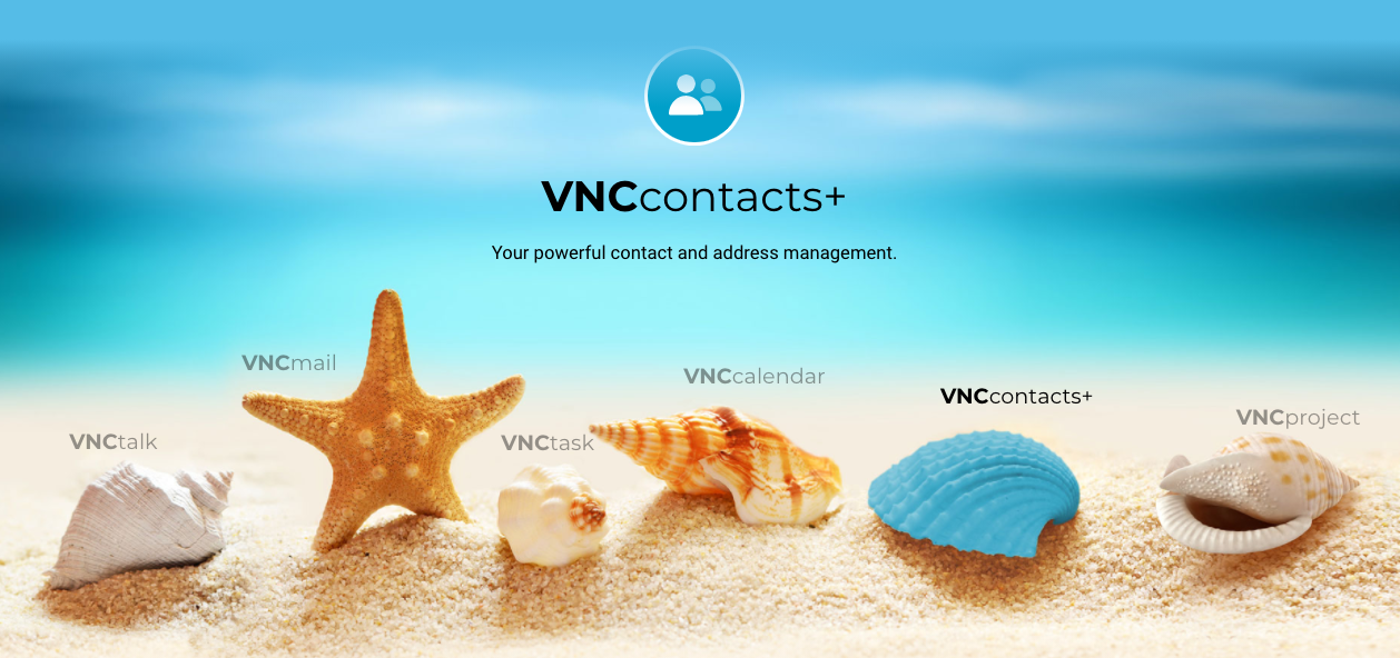 VNCcontacts+ on start screen at VNCdirectory